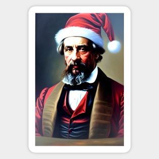 Santa Charles Dickens (Celebrity Christmas) Sticker